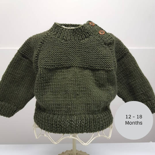 Merino Wool Baby Knit Jersey Chunky. 12 - 18 months